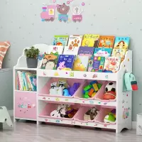 儿童玩具收纳架玩具整理架置物架多层收纳架书架幼儿园宝宝整理柜收纳柜 三维工匠