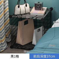 床边床头柜简约现代小型简易小柜子卧室储物式组装多功能收纳铁网收纳柜 三维工匠