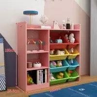 儿童玩具架收纳架书架幼儿园分类多层置物架子整理架宝宝玩具箱柜收纳柜 三维工匠