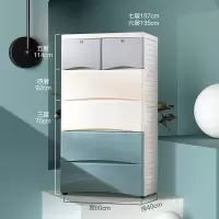 加厚抽屉式收纳柜子婴儿童储物柜宝宝塑料衣柜五斗柜衣物整理盒箱收纳柜 三维工匠