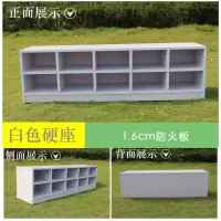 幼儿园软包鞋柜早教中心可坐换鞋凳儿童舞蹈室收纳鞋架组合柜子收纳柜 三维工匠