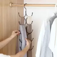 多功能挂围巾架家用收纳领带丝巾架子皮带丝袜挂架圈圈环衣架 三维工匠