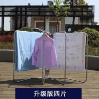 不锈钢扇形落地折叠晾衣架晾衣杆 晒被子旋转别墅庭院晒被架 三维工匠 全不锈钢三片