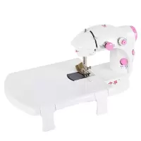 202缝纫机家用迷你小型全自动多功能吃厚微型台式电动缝纫机 三维工匠 紫色加黑白线圈各4个