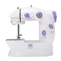 202/201型缝纫机家用电动迷你多功能小型 手动吃厚衣车脚踏 三维工匠 202(紫色)