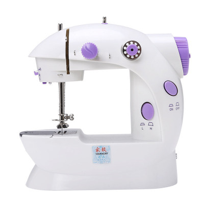 202/201型缝纫机家用电动迷你多功能小型 手动吃厚衣车脚踏 三维工匠 201(粉色)