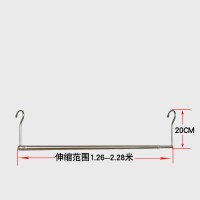 阳台晒被子窗外伸缩凉衣杆折叠防盗网晾衣架被单室内家用床单 三维工匠