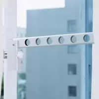 免打孔室内窗户晾衣架阳台晾晒架窗台挂衣服杆宿舍折叠晾衣架衣架 三维工匠