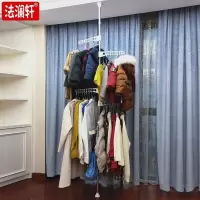 晾衣架家用可伸缩置地式移动凉晒架晒挂架子立式挂架垂直上下收缩衣架 三维工匠