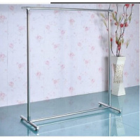 加厚不锈钢单杆落地衣架晾衣杆嗮衣架卧室挂衣架简易衣架定制衣架衣架 三维工匠 经典款长120高130厚0.7