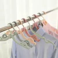 8个装折叠旅行便携式旅游衣架多功能伸缩晾衣服男女户外旅游套装晾晒架 三维工匠