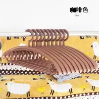 成人宽肩衣架加粗塑料防滑无痕家用晾晒挂夹衣服挂批发裤架衣撑衣架 三维工匠