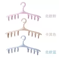 防风夹子衣架塑料带卡扣多功能晾衣夹文胸内衣架晾袜架衣撑衣服架衣架 三维工匠