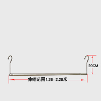 三维工匠晾被子晒被架晾衣杆阳台外晒衣杆家用免打孔防盗网伸缩凉衣架衣 全不锈钢高度60cm左右可伸缩1.26-2.26