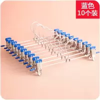 衣架裤架不锈钢加厚加粗裤夹子防滑服装店衣架袜子晾晒夹 10个装衣架 三维工匠