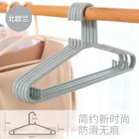 20个加粗塑料无痕防滑衣架家用挂裤子衣架成人衣服撑子晾晒衣挂衣架 三维工匠