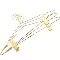北欧ins裤架裤夹 家用无痕服装店用金色衣架伸缩多功能衣架子裙夹衣架 三维工匠