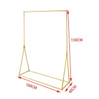 服装店陈列货架侧挂落地式展示挂衣架 简约北欧铁艺服装架衣架子衣架 三维工匠