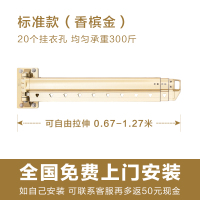 三维工匠架室内外阳台家用隐形挂衣架壁挂折叠小户型晾衣被杆晾衣杆 三维 宝石灰长度0.67-1.27米20个挂孔标准款