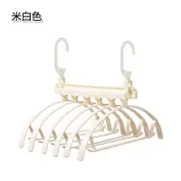 多功能折叠衣架 家用宿舍无痕魔术衣架防滑挂衣架收纳晾晒架 三维工匠 墨蓝色 1个