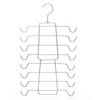 晾衣架文胸罩挂架多层内衣衣架折叠吊带背心收纳架多功能魔术衣架晾晒架 三维工匠 内衣挂架(灰色胶套) 1个