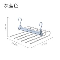 多功能多层裤架伸缩折叠裤子衣架家用魔术裤夹衣柜收纳裤挂架晾晒架 三维工匠 白色 1