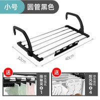 不锈钢窗外小型晾晒架窗台晒鞋架折叠挂晒暖气片窗户阳台晾衣架凉晾晒架 三维工匠 方管大号粉色(长67*32cm)