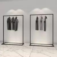 铁艺服装架男女服装店展示架挂衣架子简易童装落地式侧挂衣服货架晾晒架 三维工匠 长120高140 官方标配