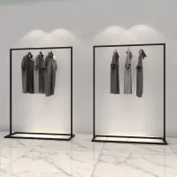 铁艺服装架男女服装店展示架挂衣架子简易童装落地式侧挂衣服货架晾晒架 三维工匠 长120高180 官方标配