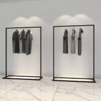 铁艺服装架男女服装店展示架挂衣架子简易童装落地式侧挂衣服货架晾晒架 三维工匠 长150高140 官方标配