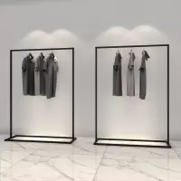 铁艺服装架男女服装店展示架挂衣架子简易童装落地式侧挂衣服货架晾晒架 三维工匠 长150高150 官方标配