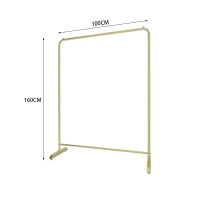 服装店货架铁艺展示架落地式女装挂衣服中岛架童装上墙陈列架装饰晾晒架 三维工匠 纳米金正挂 官方标配