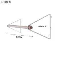 服装店展示架上墙童装货架男女装铁艺壁挂式衣架陈列侧挂正挂组合晾晒架 三维工匠 正挂80CM 官方标配