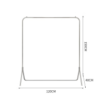 服装店货架铁艺展示架落地式女装挂衣服组合架童装上墙陈列架装饰晾晒架 三维工匠 银色-单边长150-高150 官方标配