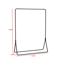 衣服架子服装店展示架落地式挂衣架童装女装店专用货架中岛架组合晾晒架 三维工匠 A款长150*宽40*高160