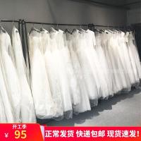 铁艺挂婚纱衣架展示架 女装店货架落地式礼服 衣服架子服装店晾晒架 三维工匠 100长*45宽*160高