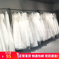 铁艺挂婚纱衣架展示架 女装店货架落地式礼服 衣服架子服装店晾晒架 三维工匠 120长*45宽*160高