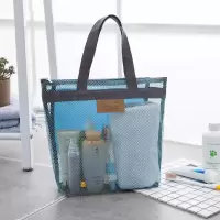 网眼洗漱袋便携大容量旅行收纳袋浴室沐浴手提洗澡兜游泳包淋浴袋收纳袋 三维工匠