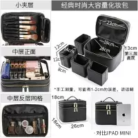 ins风超火手提洗漱化妆包女便携大容量护肤品收纳盒旅行多功能袋收纳袋 三维工匠