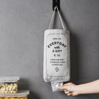 优思居 布艺垃圾袋收纳袋抽取式储物袋 厨房塑料袋购物袋整理袋子收纳袋 三维工匠