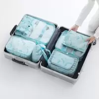 化妆收纳包旅行八件套分隔衣物整理多功能便携收纳袋大容量收纳袋 三维工匠