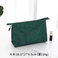 网红ins风超火化妆袋女便携随身旅行大容量护肤品收纳包韩国简约收纳袋 三维工匠储物箱