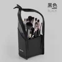 立式化妆刷收纳袋便携简约大容量化妆工具收纳透明防尘刷具包刷筒收纳袋 三维工匠收纳柜