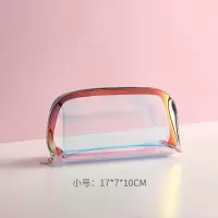 化妆包女小便携ins网红口红护肤品镭射透明随身手提化妆品收纳袋收纳袋 三维工匠