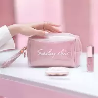 化妆包女便携ins风超火收纳包可爱日系韩国化妆袋小号随身收纳袋 三维工匠