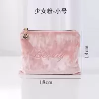 ins化妆包便携女小号口红包气垫唇釉丝绒布手拿随身化妆品收纳袋收纳袋 三维工匠