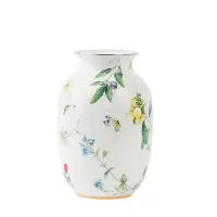 欧式陶瓷花瓶田园干花插花现代复古餐厅客厅家居装饰摆件骨瓷礼品 三维工匠