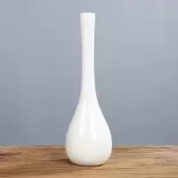 白瓷玉净瓶观音瓶小号插花长颈青瓷陶瓷摆件供佛禅意净水花瓶佛前 三维工匠 观音瓶-白瓷