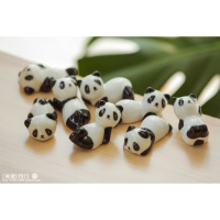 zakka陶瓷熊猫筷架工艺品陶瓷家居摆件 黑白熊猫筷架 装饰品 笔托 三维工匠 单独拍包装