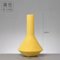 北欧ins小清新陶瓷器小花瓶摆件客厅餐桌插花干花装饰品现代简约 三维工匠 绿色